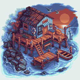 Fishing Shack, BasePaint 1156